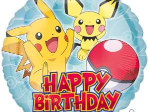 Pokémon - daudz laimes dzimšanas dienā folijas balons