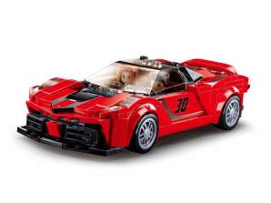 Sluban - celtniecības rotaļlietas - itāļu Super Car Red