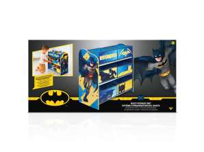 Batman - hylle for leketøyoppbevaring med seks bokser for barn