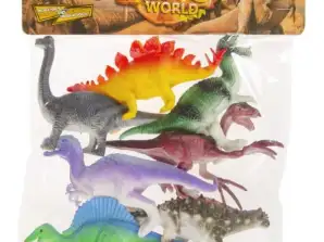 Dinozaurs somā 8 gab - Dinozauru rotaļlietas - Izmērs: 16 x 10 x 4,5 cm - Nav piemērots bērniem līdz 36 mēnešu vecumam