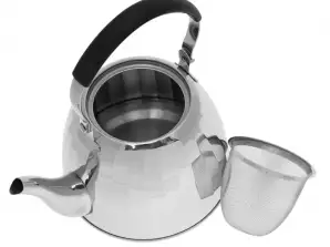 Bollitore da tè premium in acciaio inossidabile da 1,1 litri con filtro per induzione e tutte le fonti di calore - KB-7456