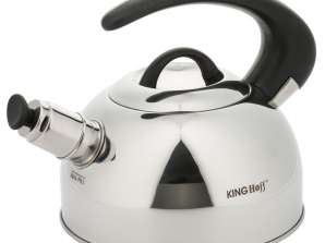 ЧАЙНИК 1,8 л зі свистком із нержавіючої сталі - KH-3250 для всіх джерел приготування їжі з індукційним дизайном