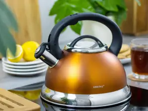Premium Quality Stainless Steel Whistling Kettle, Model KH-3246 - 3.0L Capacity for Various Cooking Surfaces