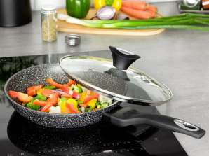 Durable Aluminum Frying Pan with Lid, Ø24cm Klausberg KB-7039 – Compatible with Gas, Induction, Ceramic