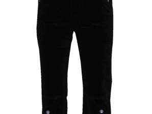 WOMEN'S 3/4 WOMEN'S TROUSERS BLACK S-3XL