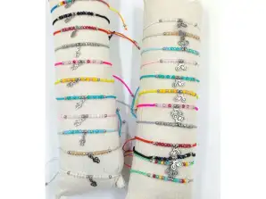 Set of Adjustable Steel Bracelets with Display - Variety of Models and Colors