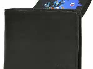 Χονδρέμπορος δερμάτινων πορτοφολιών | Ανδρικό μαύρο δερμάτινο πορτοφόλι RFiD