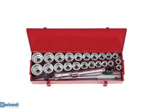 Socket set with accessories 3/4