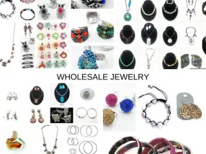 Wholesale costume jewelry pallet assortment: Necklaces, earrings, rings, bracelets, etc.