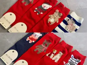 Ponožky s vánočním motivem - mixové velikosti - NOVINKA