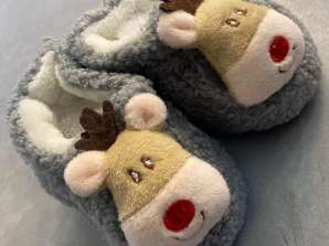 Baby booties with a Christmas theme