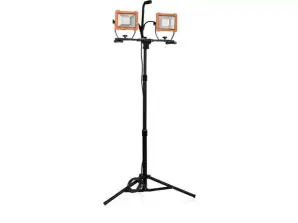 KRAFTMULLER Construction Lamp with Tripod, 2 x 30 W LEDs, Powerful Lighting