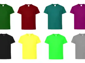 CHILDREN'S T - SHIRTS MIX OF COLORS,  SIZE: 92-156 CM,- nice-to-touch material  - perfect for both