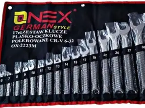 OX-3223 Onex Spanner Set 17-piece 6-32mm - Chrome Vanadium