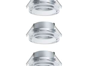 925.98 Paulmann Premium Einbauleuchte 3er Spot-Set Cristal starr 51mm