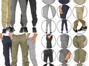 Pantalon cargo pour hommes 100% coton 3 Longueur différente 10 Couleur différente