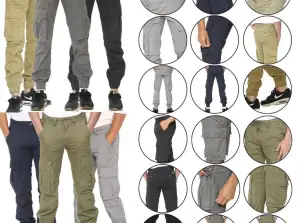 Mens Cargo Trouser 100% Cotton 3 Different Length 10 Different Colour