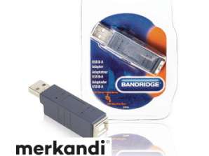 USB 2.0 A vyriškas – B moteriškas pilkas adapteris