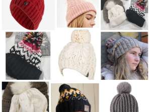 Lotto assortito di cappelli di lana di alta qualità - varietà di colori e modelli