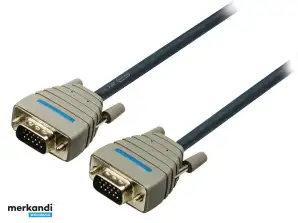 5 m blauwe mannelijke VGA-kabel