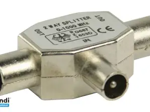 Vyriškas koaksialinis adapteris – 2x moteriškas bendraašis adapteris