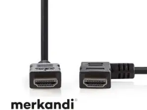 Câble HDMI Haut Débit avec Ethernet 2m 1 connecteur coudé