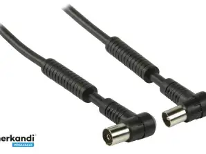 Coaxial Cable 120 dB Angled Coax (IEC) 10m male-female