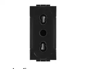 Bivalent socket 10A-250V 2P + E compatible with Living International series