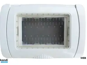 IP55 3P white idrobox plate compatible with Living International