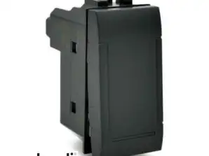 Unipolar push button 10A-250V black compatible Living International