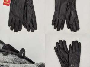 Wholesale Faux Leather Gloves for Winter - Assortment of Sizes & Designs