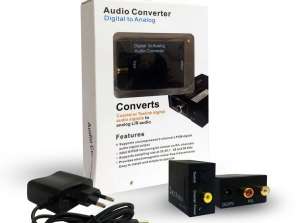 Digitális / analóg audio konverter toslink / koaxiális bemenetekhez