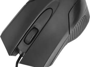 Crown Micro 1000DPI Μαύρο ενσύρματο οπτικό ποντίκι USB