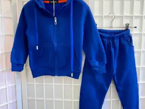 Traje de jogging para niños Traje deportivo básico J-22 con cremallera, capucha