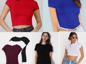 Wholesale basic short sleeve t-shirts and crop tops