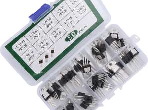 3-pinový tranzistorový regulátor napätia sada 50 kusov rôznych modelov