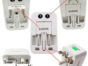 Universal travel adapter for electrical sockets