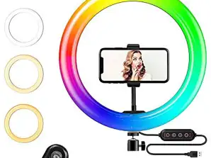 BN-2291 Ringlamp multi kleuren - 10 inch - Ringlight - Met Afstandsbediening