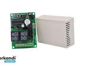 Riadiaca jednotka pre diaľkové ovládače 2 kanály 433 Mhz s 2 diaľkovými ovládačmi