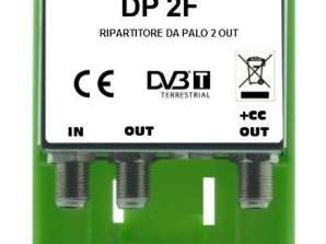 Pole divider 2 outputs with passage CC - DP2 / F