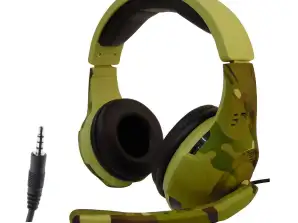 Tucci A4 herní sluchátka - světle zelená kamufláž