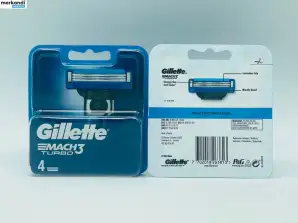 GILLETTE MACH3 LAMES DE RASOIR TURBO 4 PIÈCES