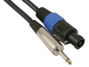 Audio cable Jack 6.3mm male - Speakon male - 5 meters