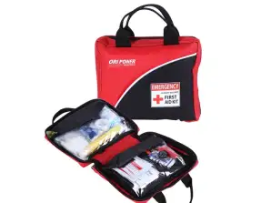 Comprehensive 170-Piece Nylon First Aid Kit Bag - 18x14x5cm Compact Emergency Supplies