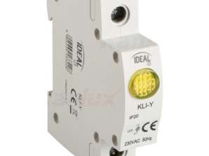 Yellow voltage indicator light for Kanlux KLI din rail