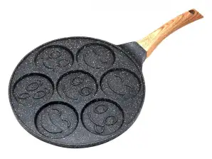Сковорода для млинців, алюміній, мармур чорний, Ø26,5см KINGHoff KH-1667