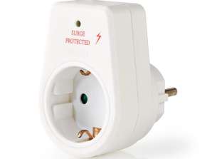 Socket extension with 1-way overvoltage protection white