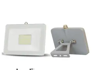 50W slim LED spotlight - warm light - white