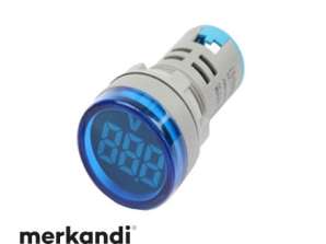 Digitale paneel voltmeter - blauw