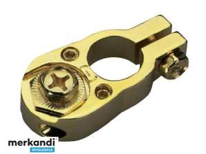 Gold positive pole battery clamp